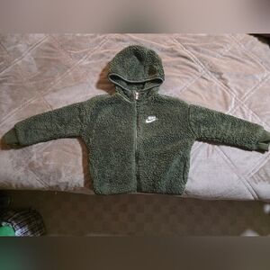 Kids Teddy Hoodie | Nike Toddler Army Green Teddy Hoodie